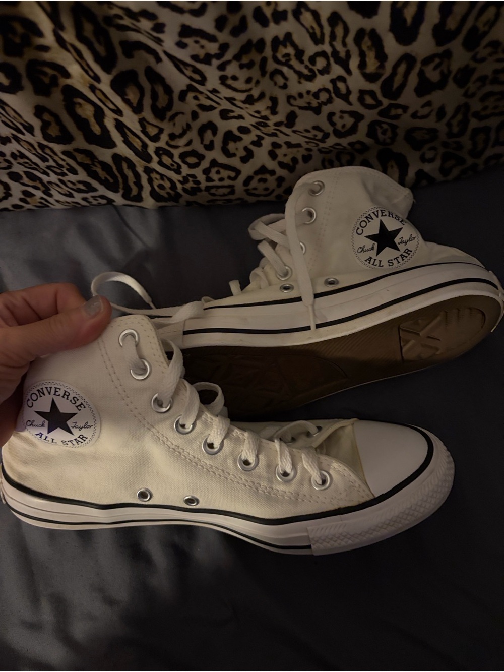 Converse Chuck Taylor All Star White Black Patch Sneaker - Picture 2 of 6